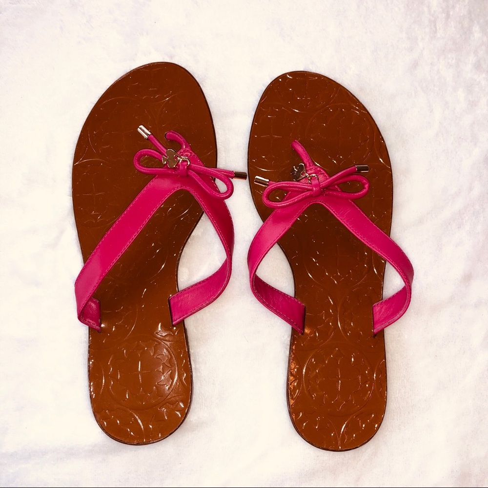 Kate Spade Charles Flat Sandals in Deep Pink